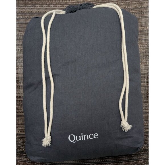 Quince European 100% Linen Duvet Cover 3PC Set Charcoal King/Cal King -NEW- - Picture 1 of 7